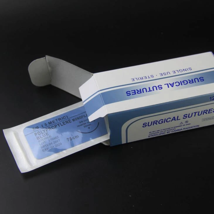 Sutura Cirúrgica Estéril Nylon Polipropileno Monofilamento Suturas Com Agulha...